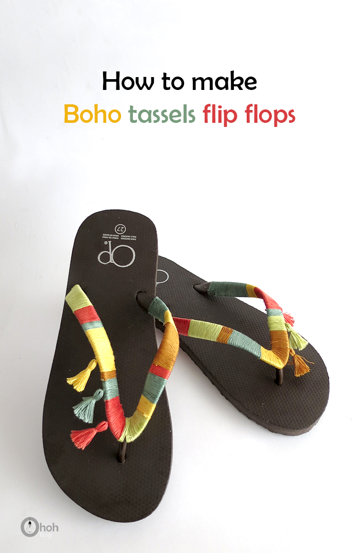 tassel flips flops