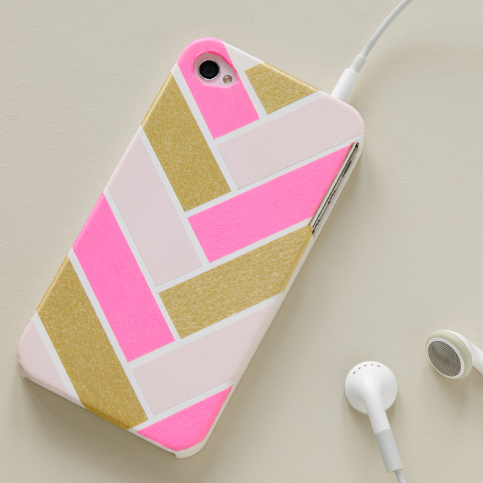 Washi tape phone cover