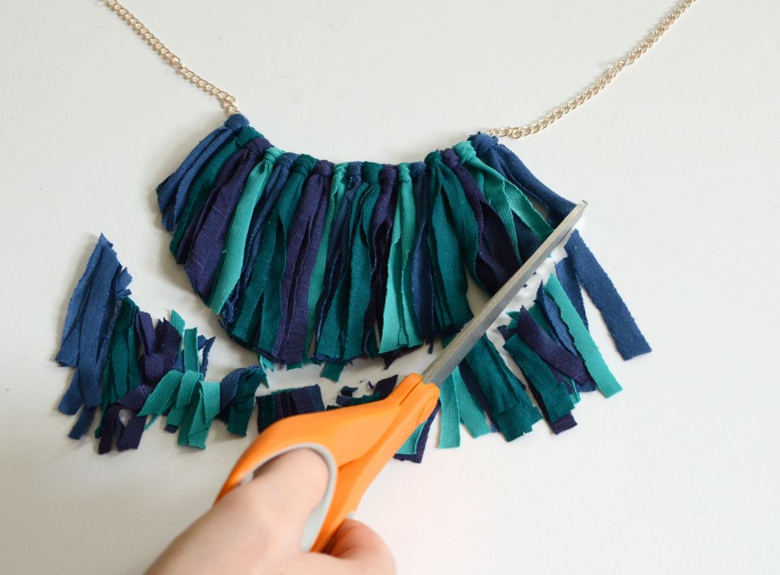 Fabric hot sale statement necklaces