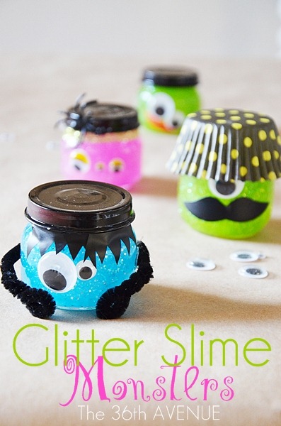 DIY Baby Food Jar Glitter Slime
