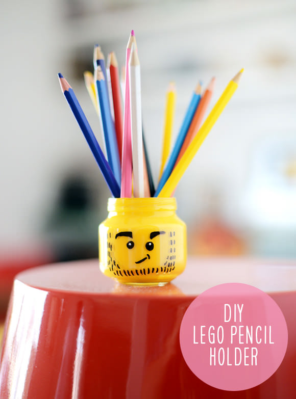 DIY Food Jar Pencil Holder