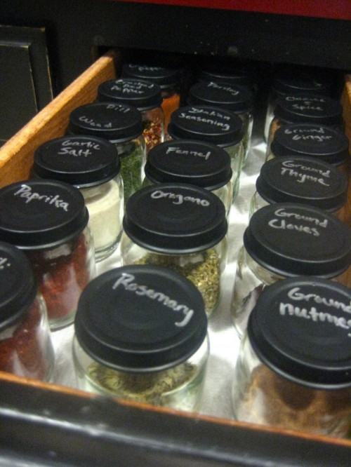 DIY Spice Jar Organization