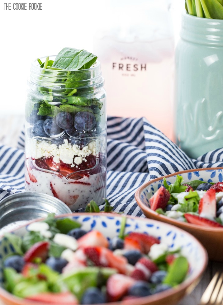 Fruit & Feta Salad Mason Jar