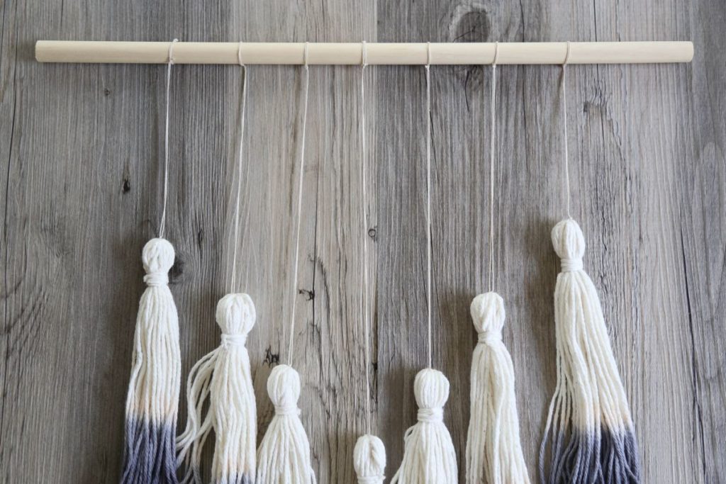 Ombre Tassel Wall Hanging Display
