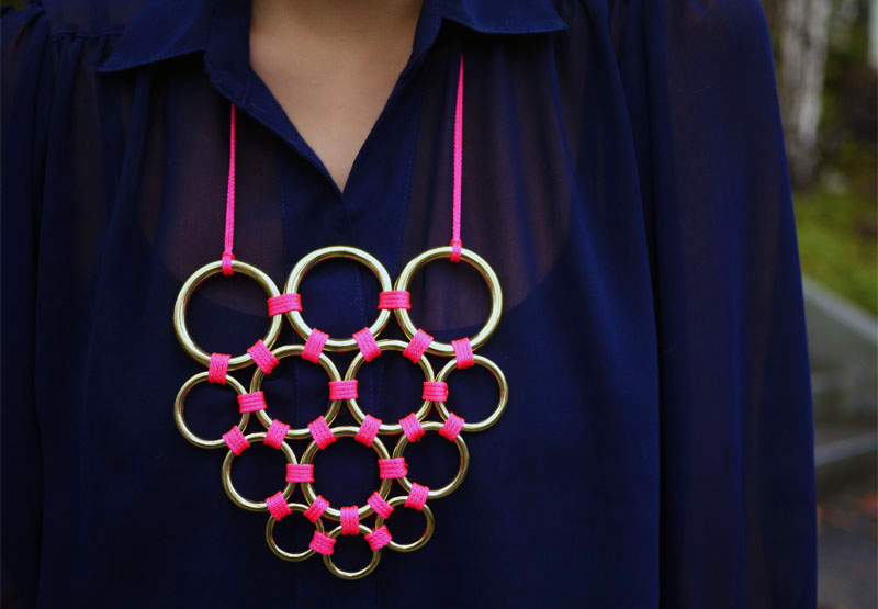 brass ring necklace