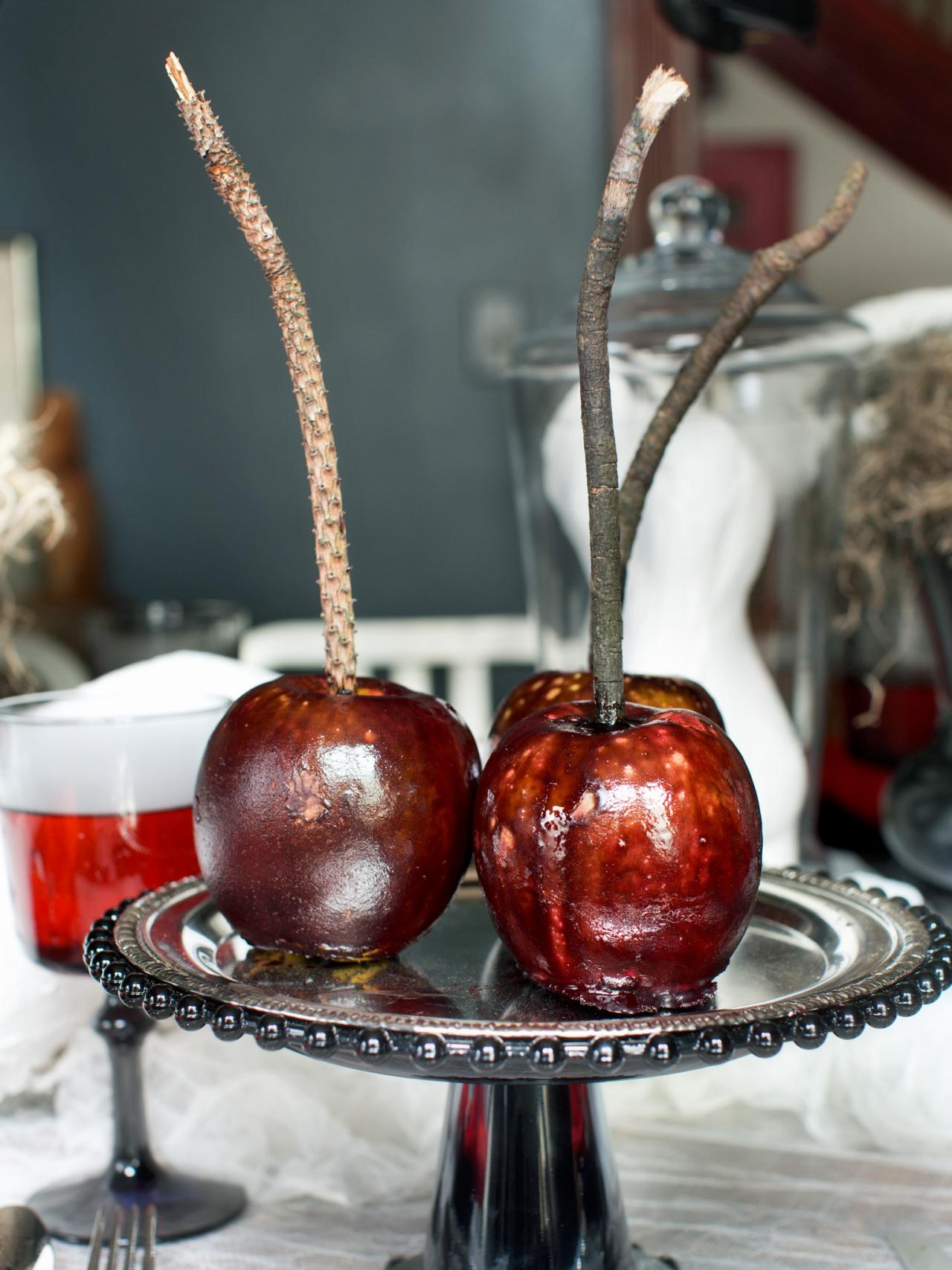 Black Poison Apples Halloween Decorations