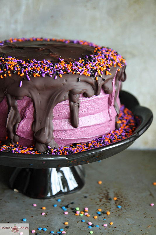 Black Velvet Halloween Cake