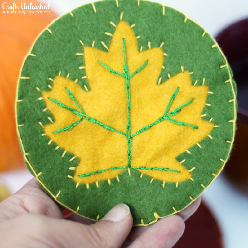DIY Felt Leaf Coasters