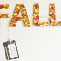 Fall Wall Decor – DIY Hanging Family Photos