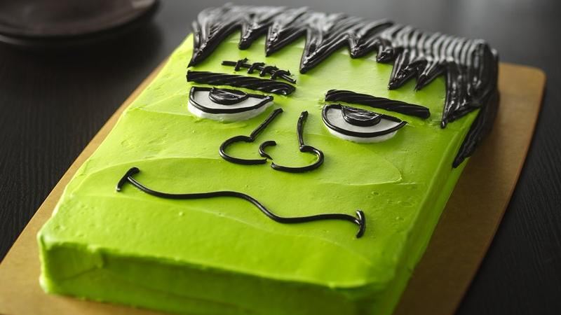 Frankenstein Halloween Cake