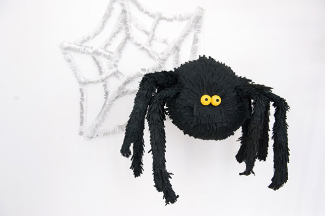 Spider Pinata as an Indoor Halloween Decoration