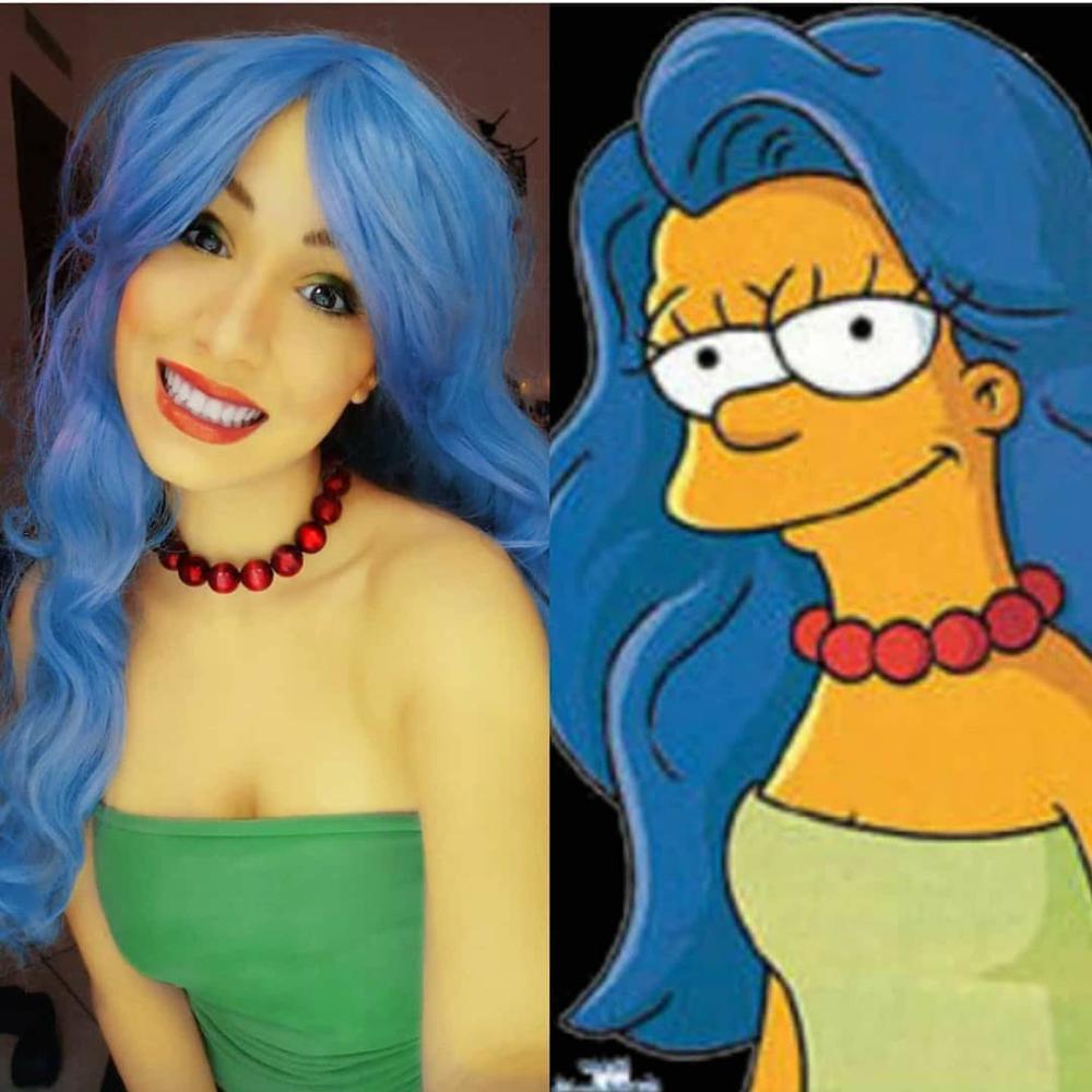 Marge simpson blue hair costume 