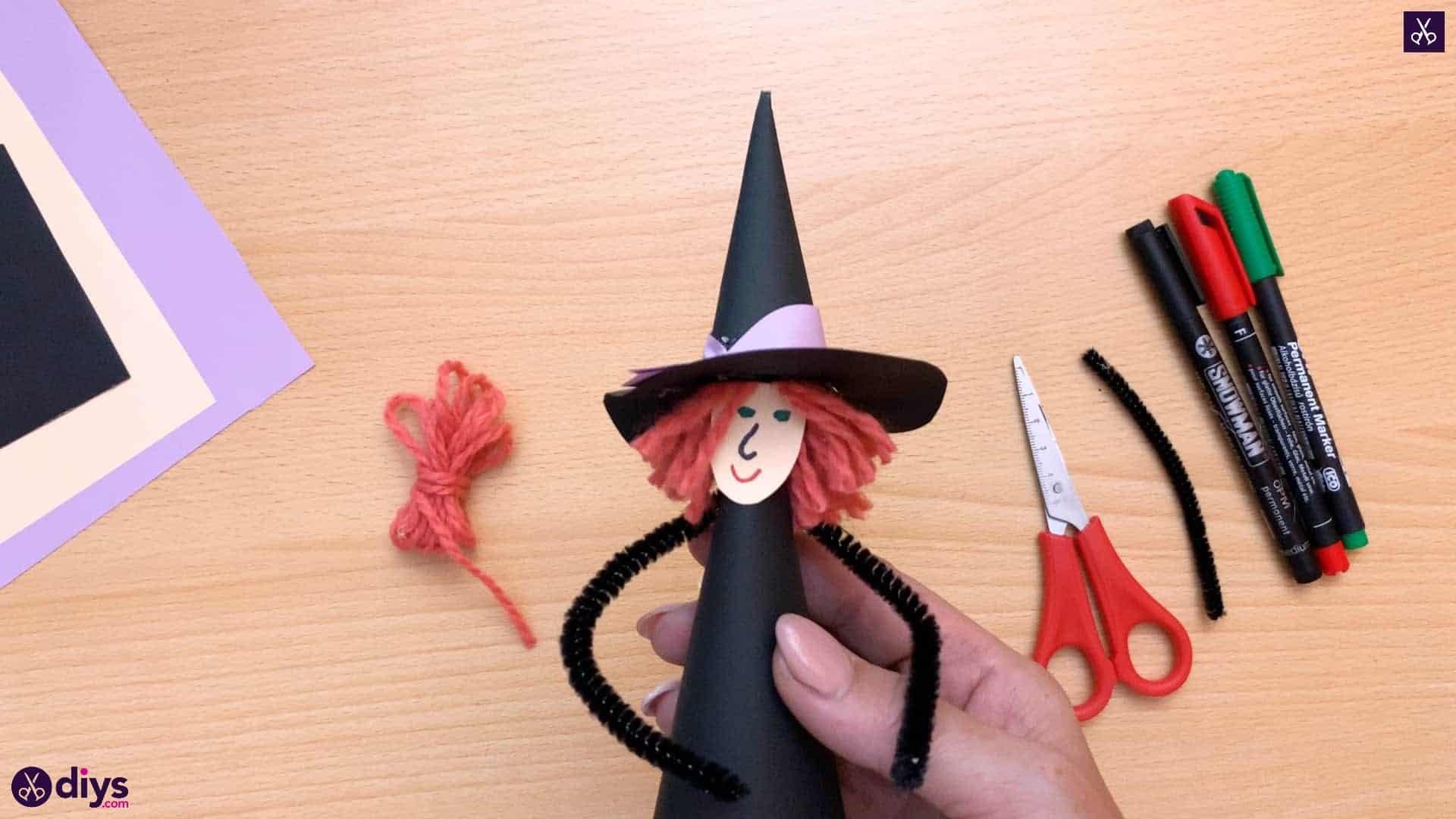 Paper cone witch 