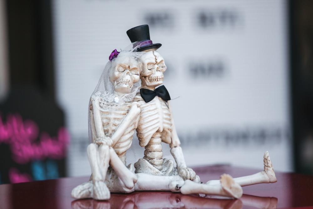 Skeleton newlyweds