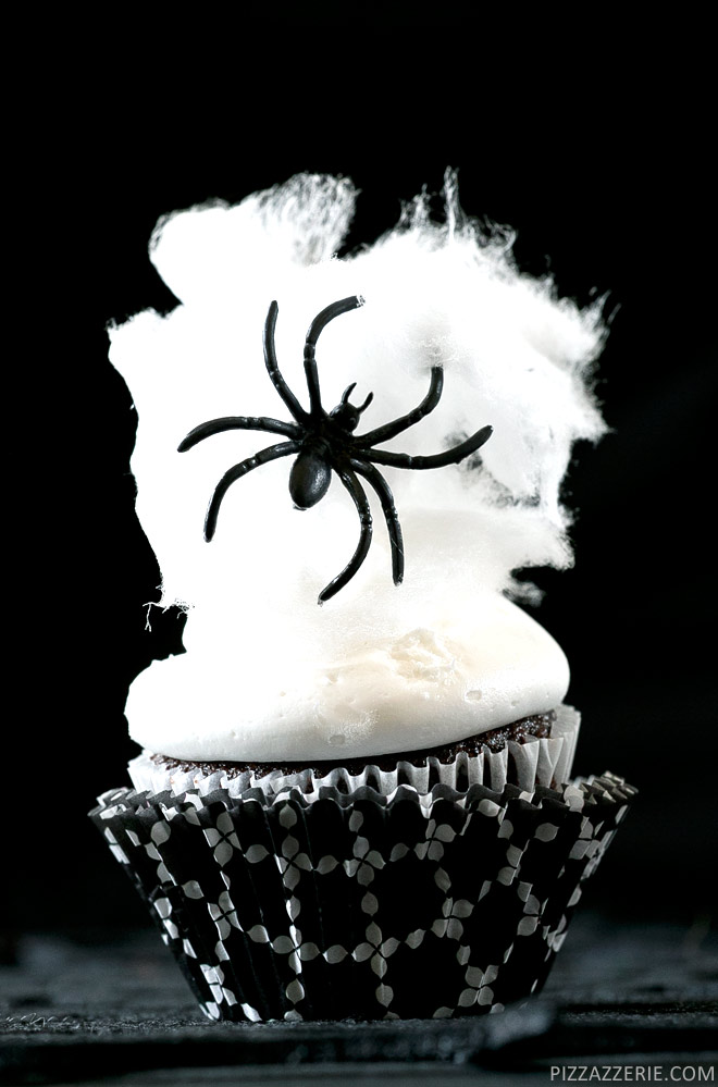 Halloween Cakes with Spider Clouds