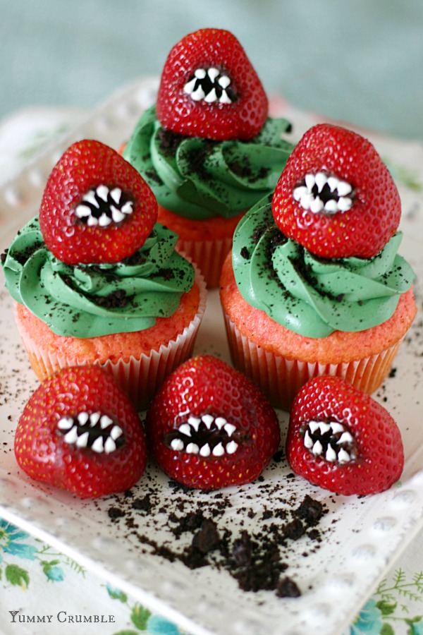 Monster Strawberry Halloween Cake