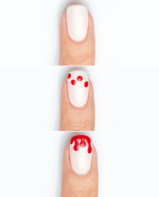 Bloody French Tip Nail Art