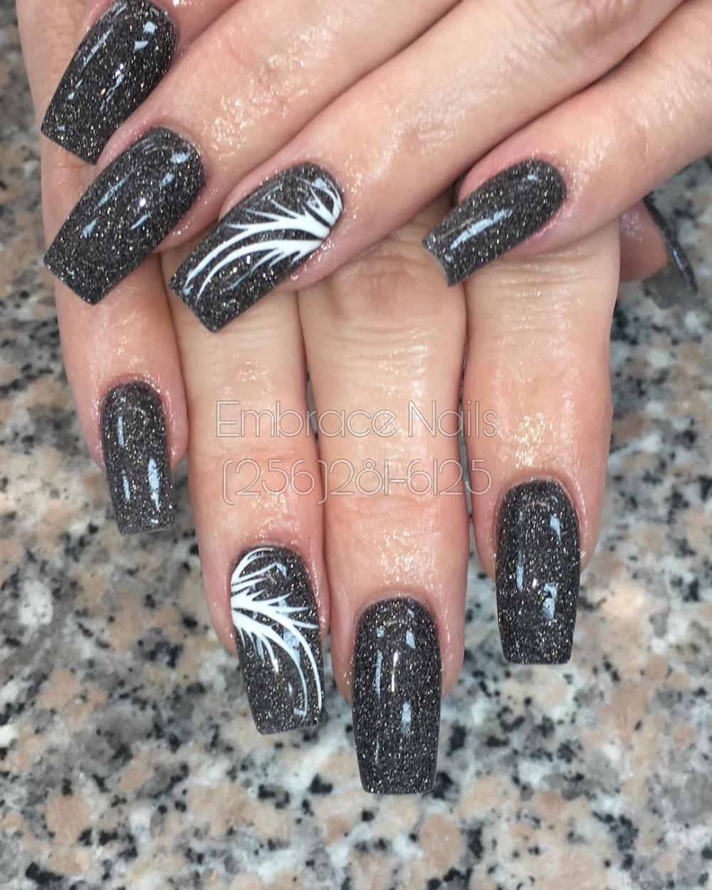 Cute black nails 