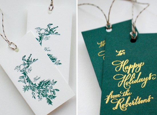 Embossed Christmas Gift Tags