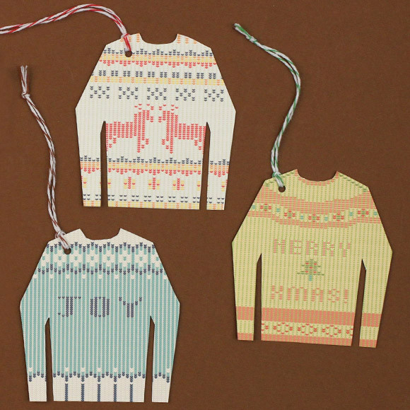 Ugly Sweaters Christmas Gift Tags