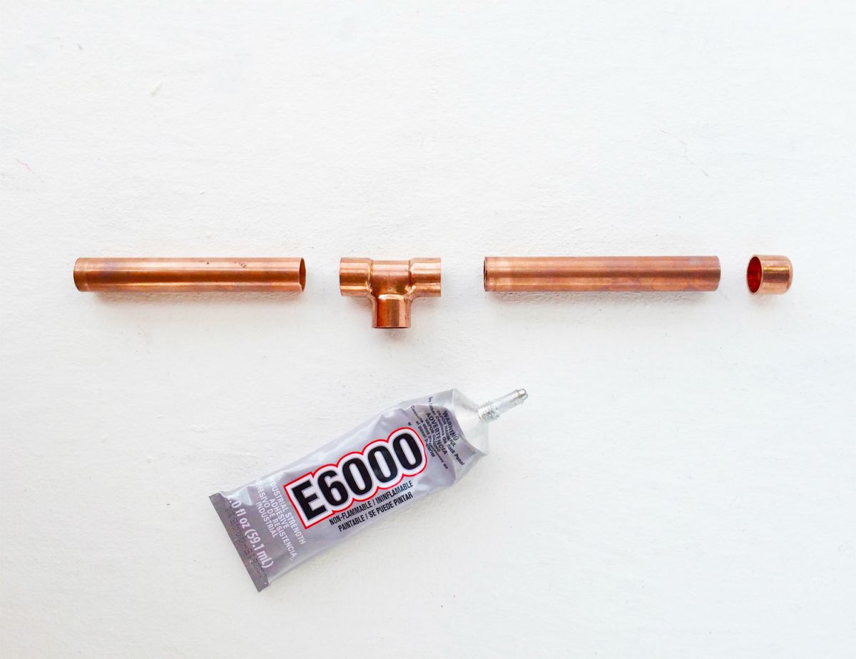 DIY Copper pipe multi-purpose stand - Glue