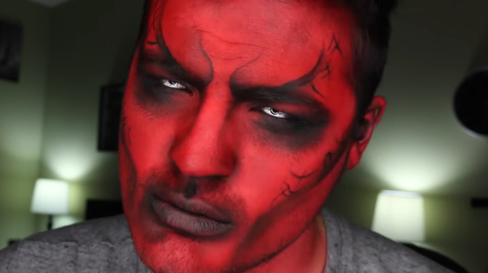 Demon halloween makeup