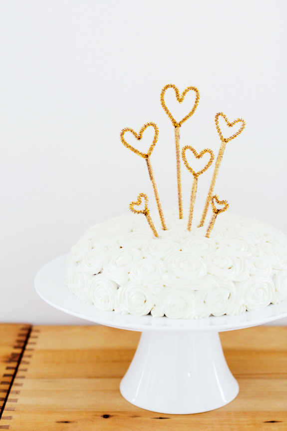 Heart cake toppers