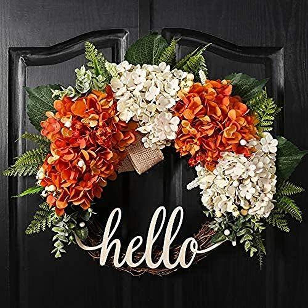 Hello wreath thanksgiving door decor