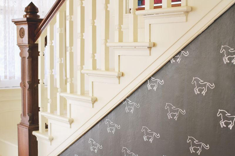 Horse Stencil DIY Accent Wall