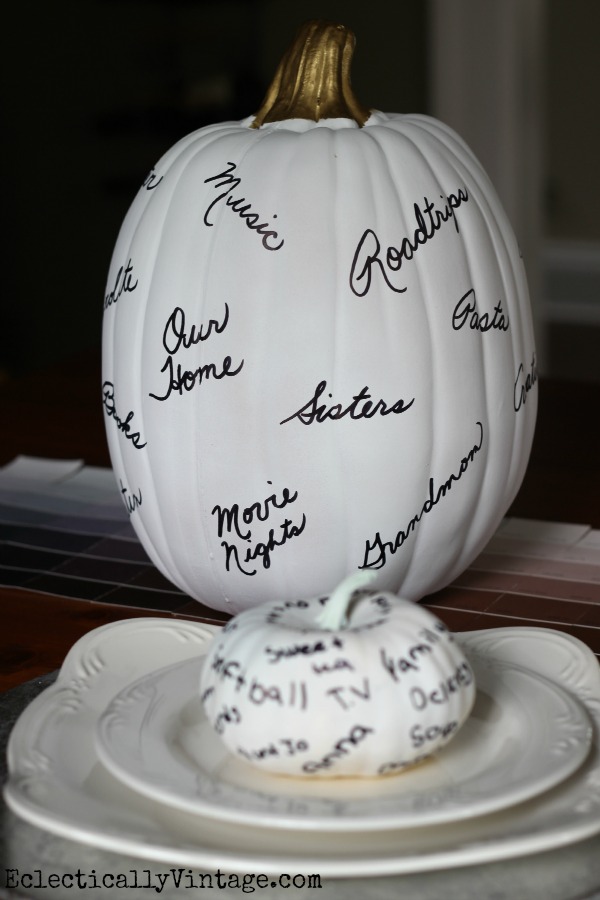 Thankful Pumpkins - Thanksgiving Centerpiece