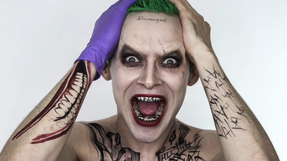 Jared leto's joker halloween makeup for men
