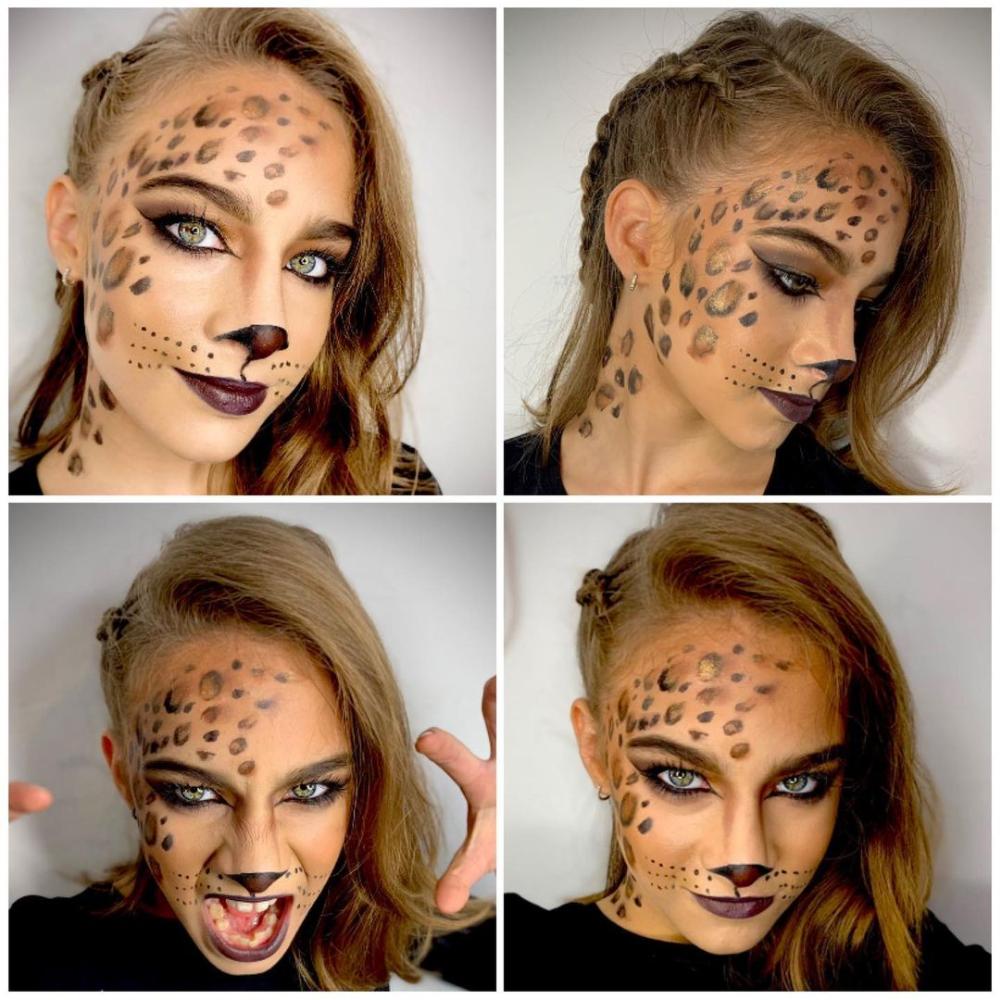 Leopard halloween makeup