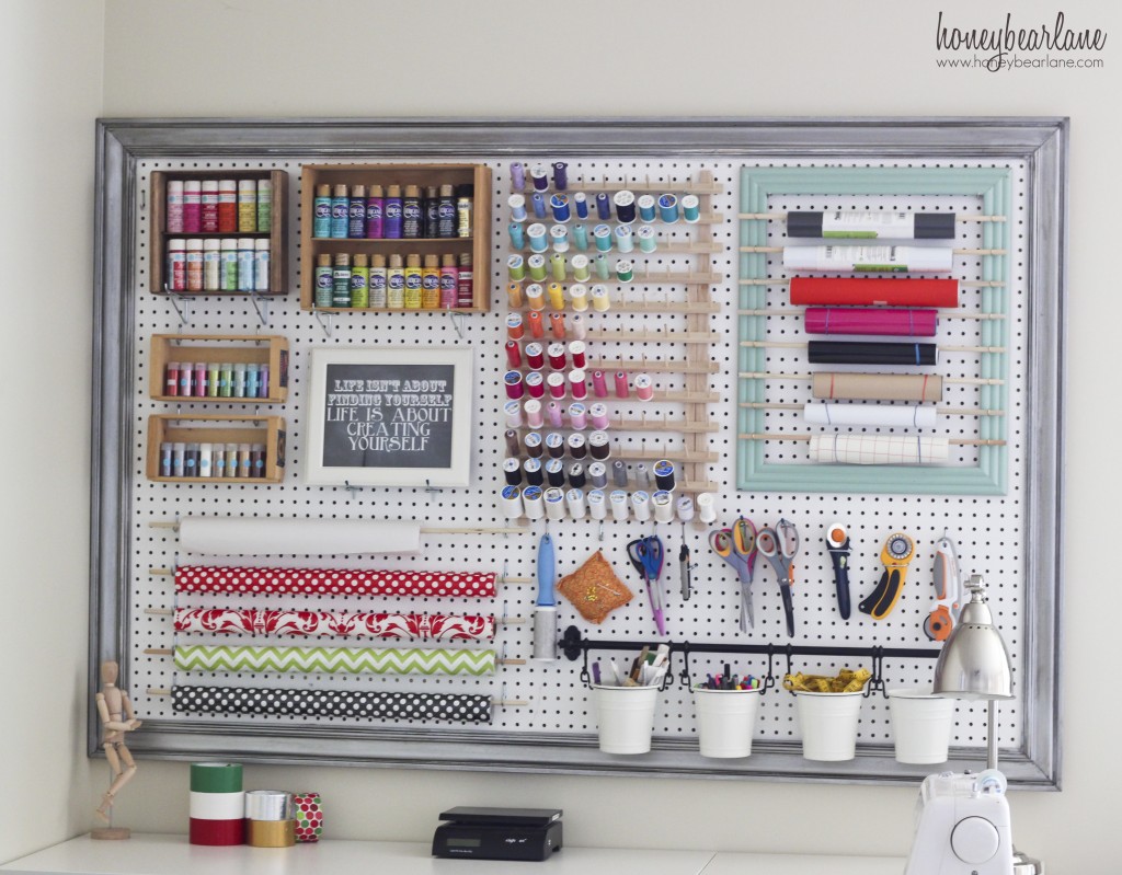 Pegboard gift wrapping