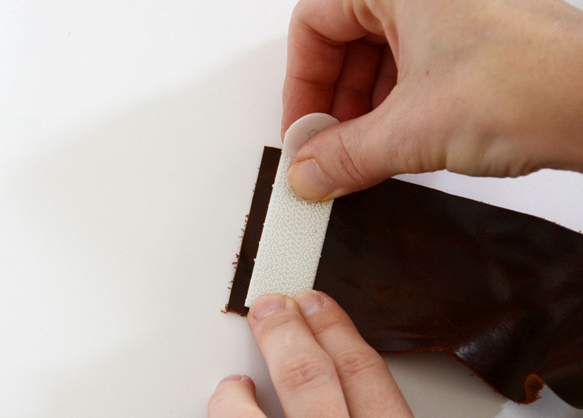 Place command strips with glue