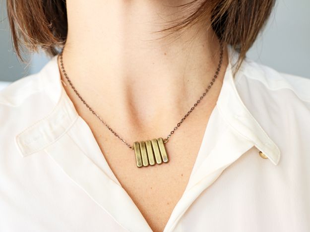 Simple DIY Brass Necklace Wear