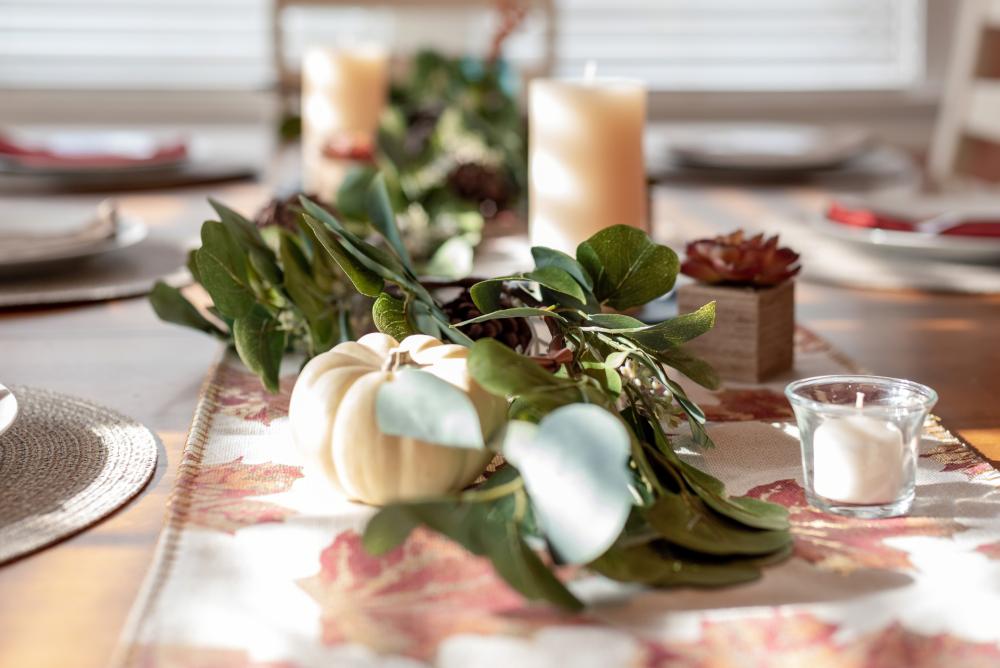 White pumpkin centerpieces