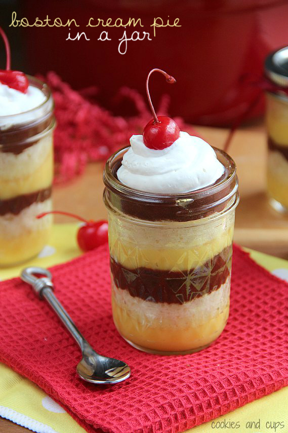 boston cream pie in a jar