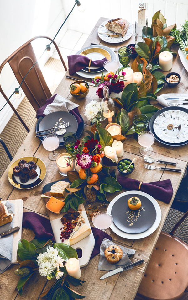 Colorful Eclectic Thanksgiving Centerpiece