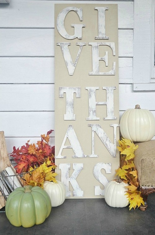 Distressed Thanksgiving Sign