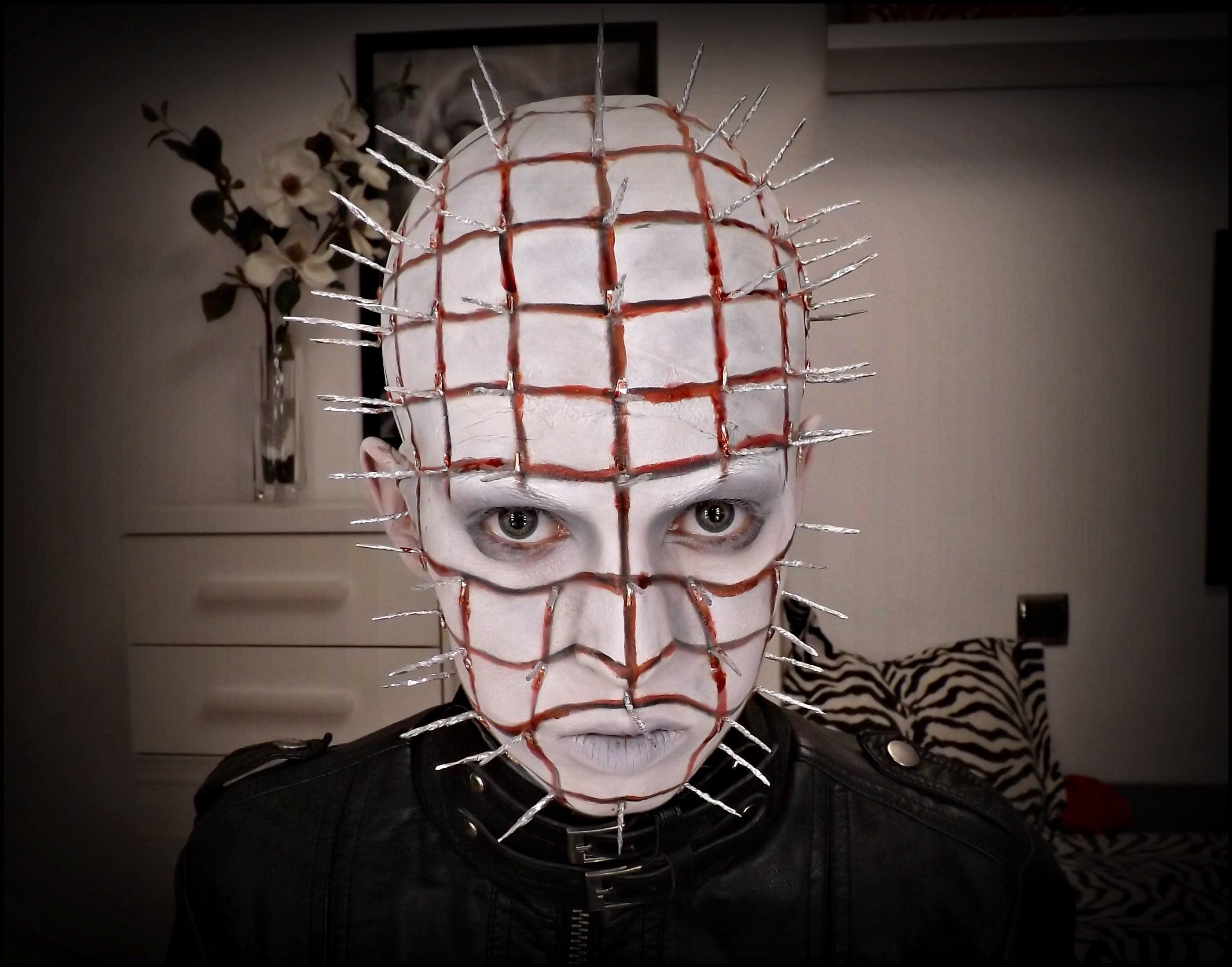 Pinhead Scary Halloween Makeup Idea
