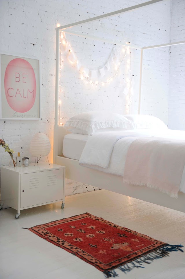 string lights bedroom
