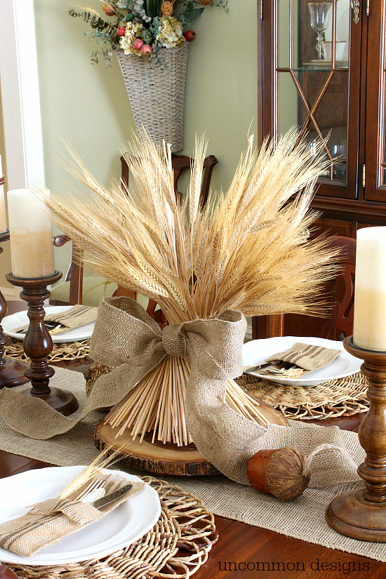 Wheat Thanksgiving Centerpiece Idea