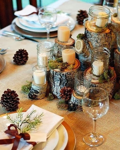 woodland centerpiece rustic