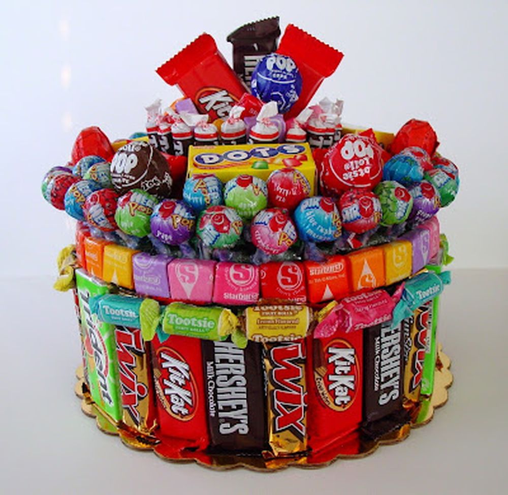 Diy candy cake good gifts for wife