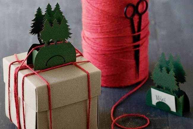 Christmas Gift Wrapping Ideas - 3-D Accents