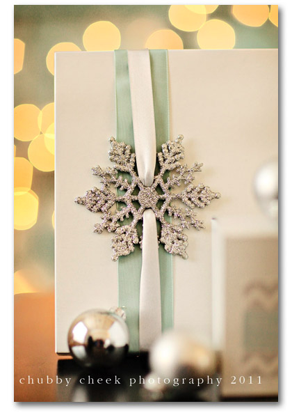 Glittered Snowflakes Christmas Gift Wrap