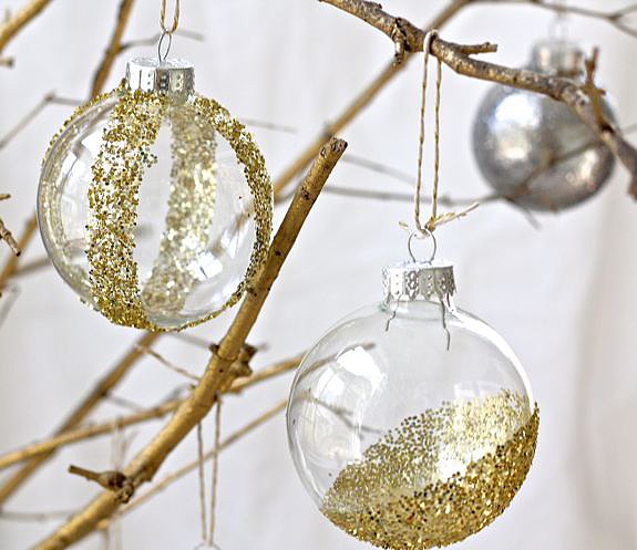 Glitter DIY Christmas Ornaments for Kids