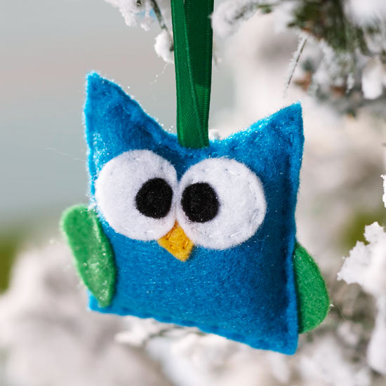 Felt Owls DIY Christmas Ornament