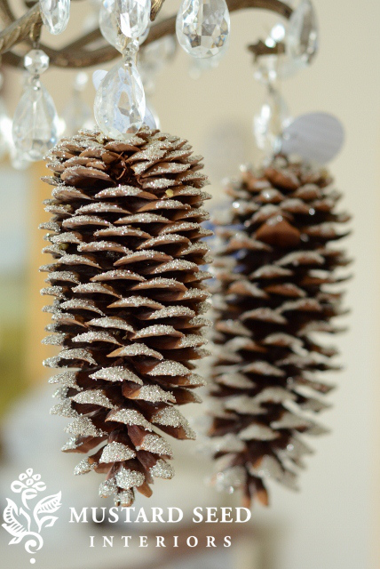 Glitter Pine Cones - Christmas Ornament