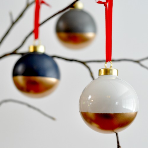 Gold-Dipped DIY Christmas Ornament